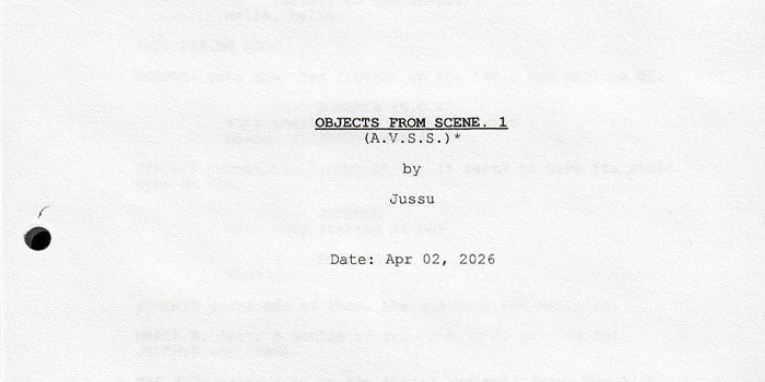 'Objects from Scene.1' — A Very Short Script