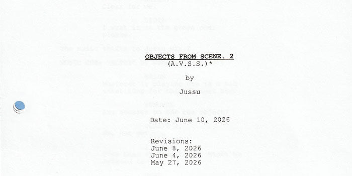 'Objects from Scene.2' — A Very Short Script